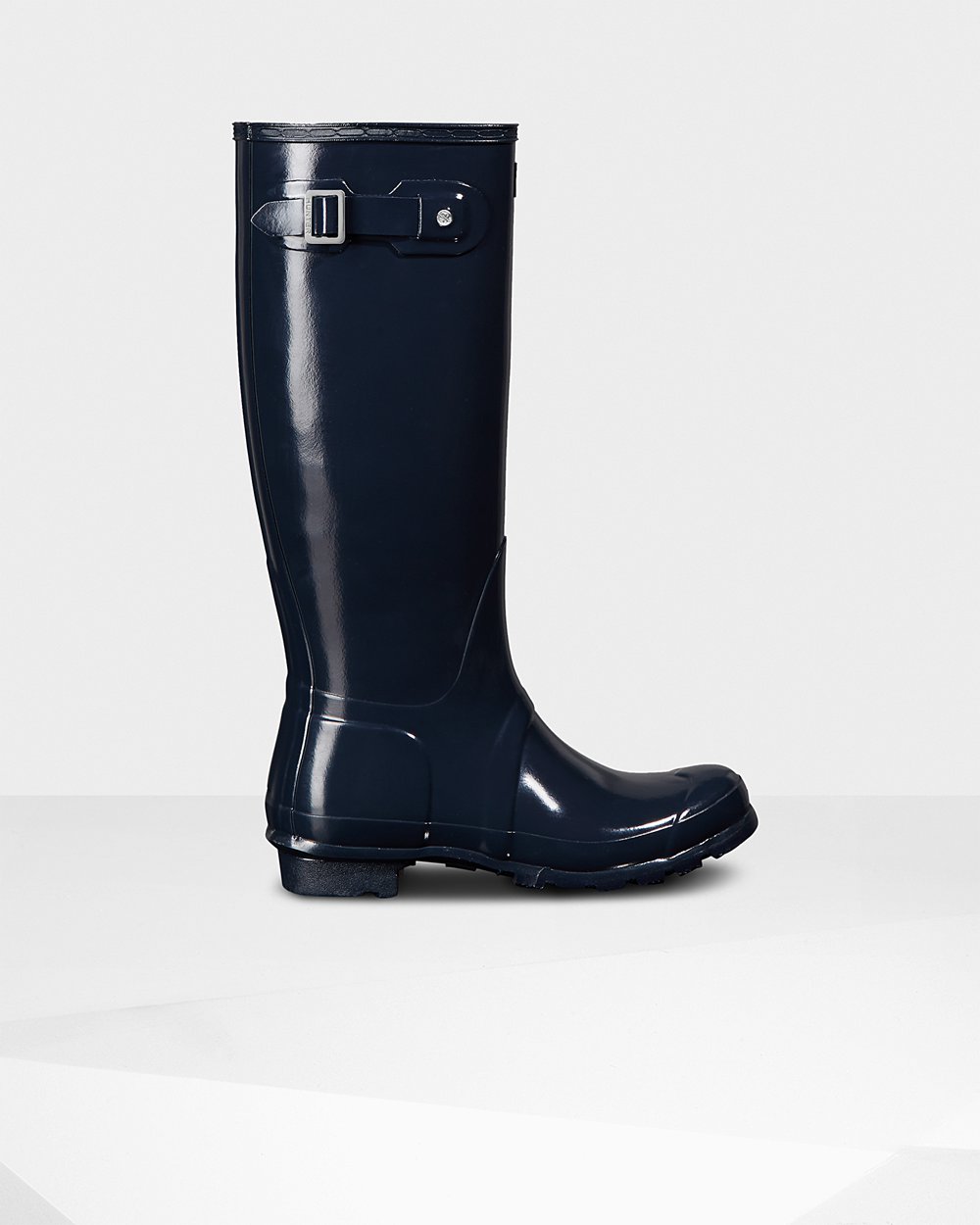 Botas de Lluvia Altas Hunter Mujer - Original Gloss - Azul Marino - IYUMCVB-54